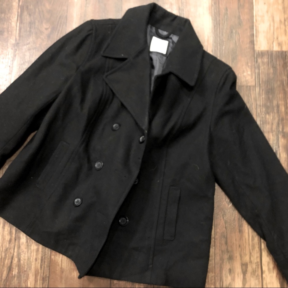 Black womens pea coat
